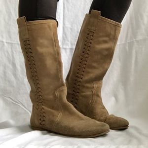 Nine West Braided Taupe Suede Boot